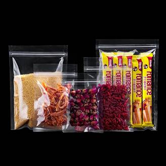 Clearly Transparent  Zipper 3 Sealed Pouches