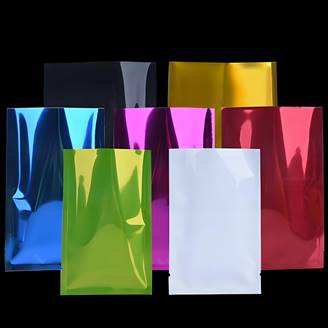 Colored Aluminized  Non-zipper 3 Sealed Pouches