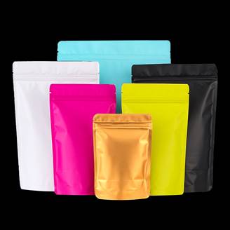 Colored Non-windowed  Zipper Stand-up Pouches