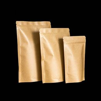 Kraft Paper Non-windowed Zipper Stand-up Pouches